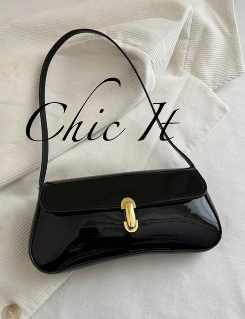 Chic It Leather Flap Shoulder Underarm Bag