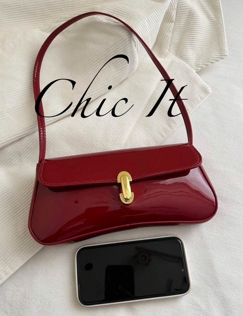 Chic It Leather Flap Shoulder Underarm Bag
