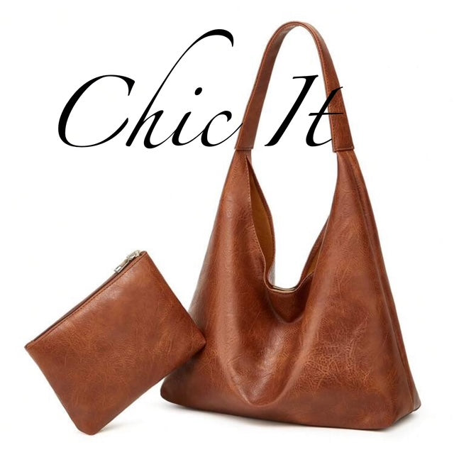 Chic It Tote Bag Vintage Simple Large Handbag Shoulder Bag for Women