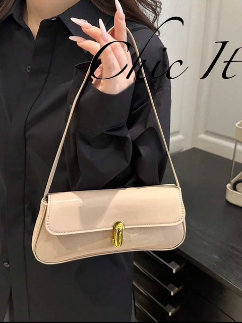 Chic It Leather Flap Shoulder Underarm Bag