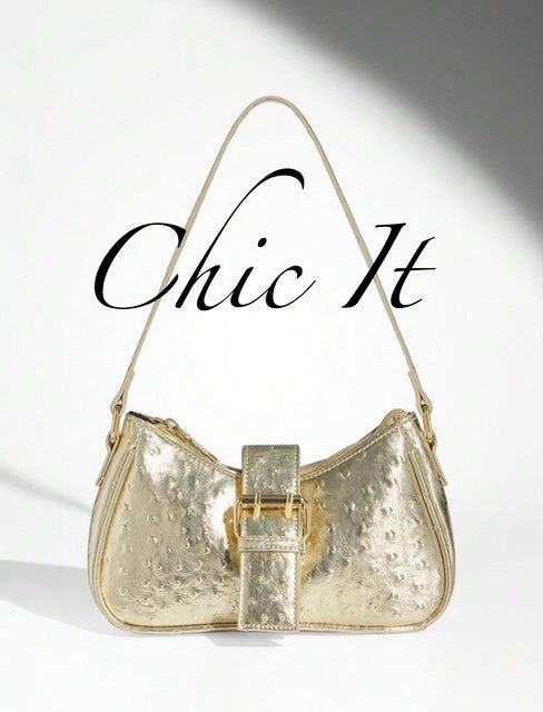 Chic It Fashionable Crocodile Embossed Shoulder Bag