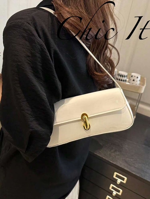 Chic It Leather Flap Shoulder Underarm Bag