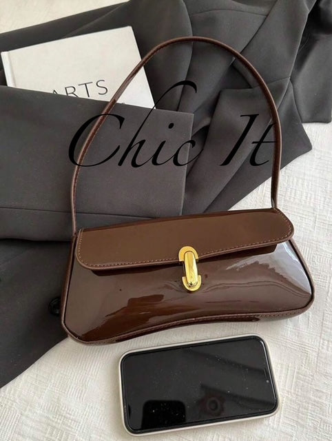 Chic It Leather Flap Shoulder Underarm Bag